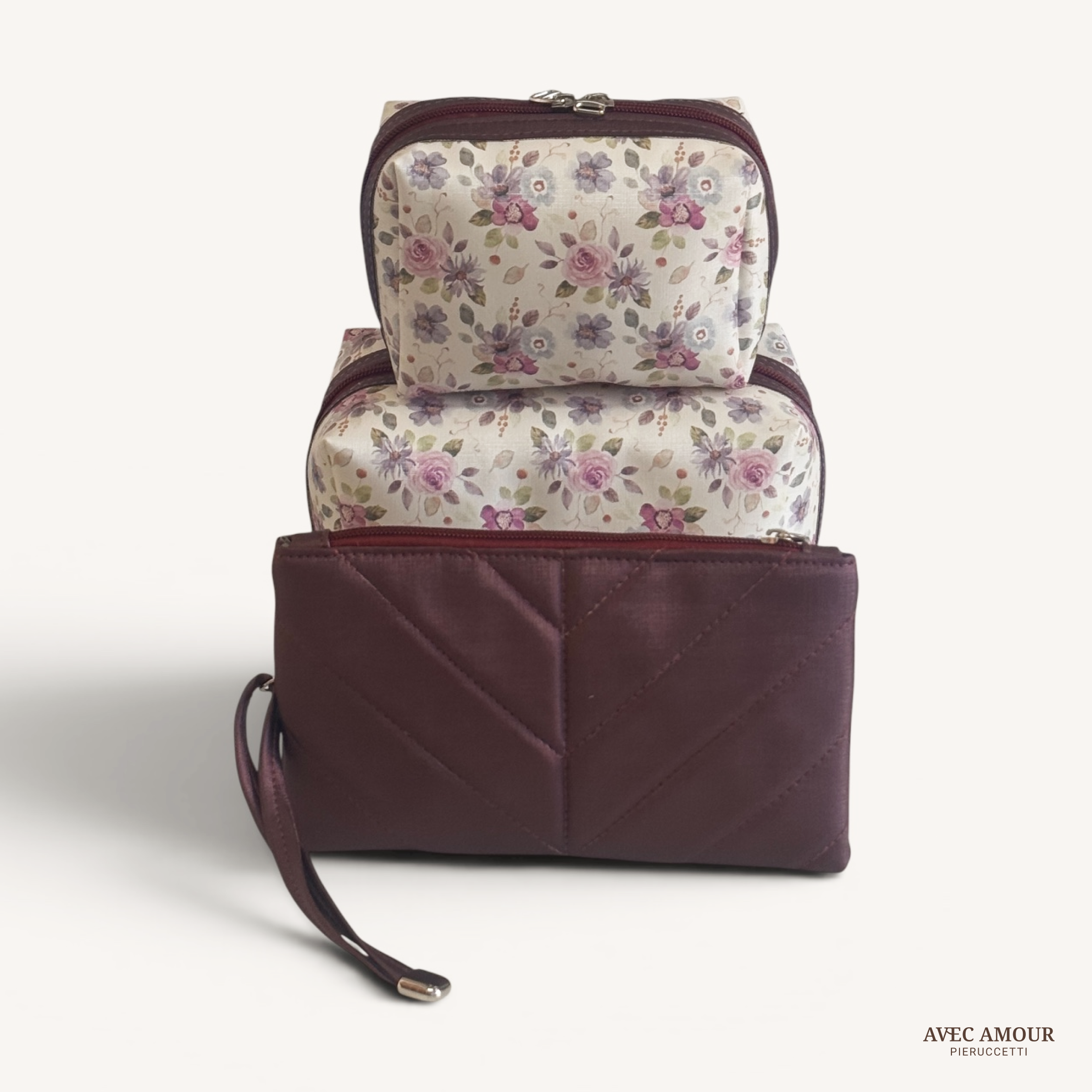 Kit Necessaire Floral P e M + Carteira Nice - Imagem 1