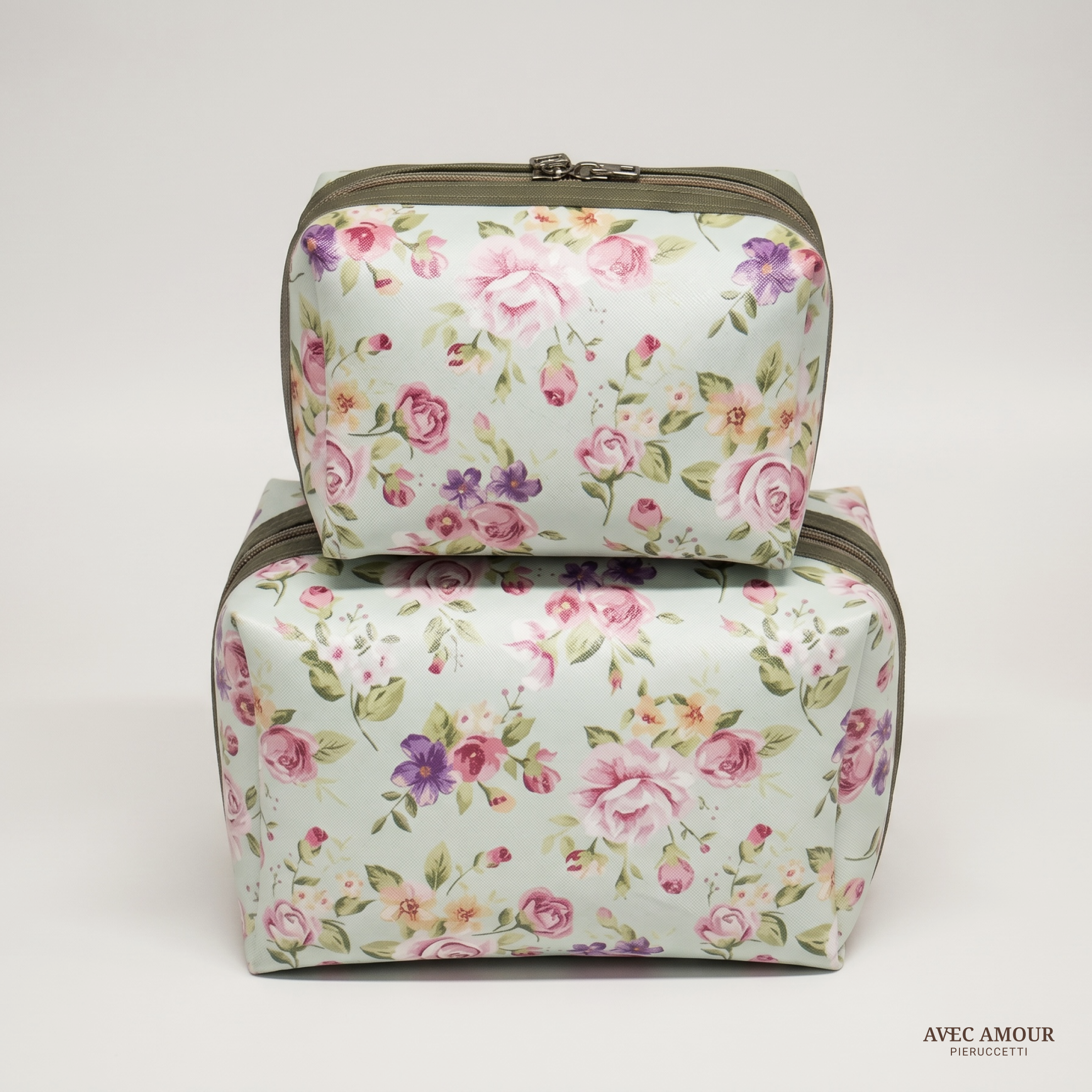 Kit Necessaire Floral P e M - Imagem 1