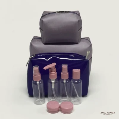 Kit 3 necessaire Matisse lilás M e P + necessaire Mademoiselle roxa